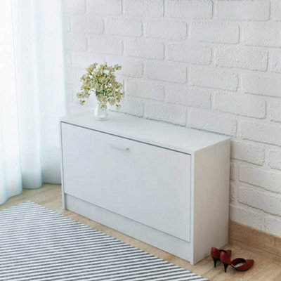 Vidaxl Shoe Storage Bench White 80X24X45 Cm - image 1