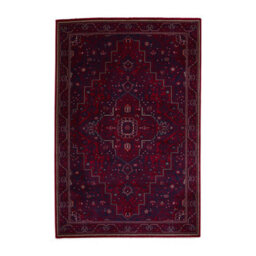 Red Traditional Bordered Stain-Resistant Rug For Bedroom, & Dining Room, Easy To Clean Bordered Area Rug-120Cm X 170Cm - thumbnail 9