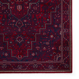 Red Traditional Bordered Stain-Resistant Rug For Bedroom, & Dining Room, Easy To Clean Bordered Area Rug-120Cm X 170Cm - thumbnail 4