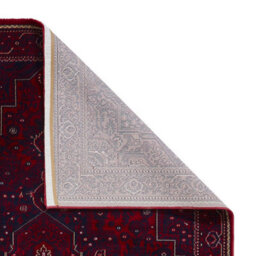 Red Traditional Bordered Stain-Resistant Rug For Bedroom, & Dining Room, Easy To Clean Bordered Area Rug-120Cm X 170Cm - thumbnail 7