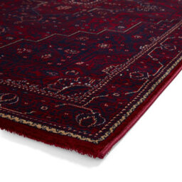 Red Traditional Bordered Stain-Resistant Rug For Bedroom, & Dining Room, Easy To Clean Bordered Area Rug-120Cm X 170Cm - thumbnail 6