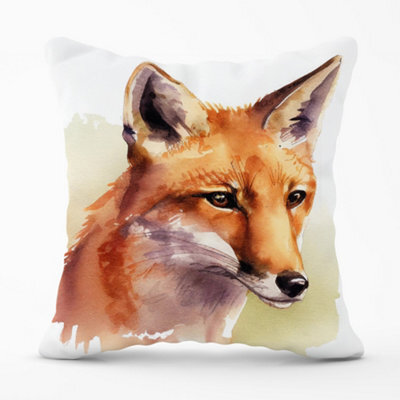 Warren Reed Designer Fox Watercolour Cushions 45Cm X 45Cm - image 1