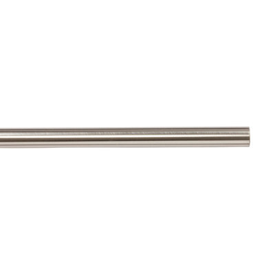 GoodHome Athens Satin Grey Nickel Effect Curtain Pole, (L)2M (Dia)19mm - image 1