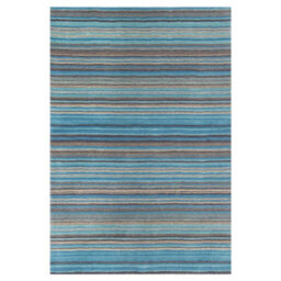 Melrose Mubai Stripe Wool Made Teal Area Rug 200/285Cm - thumbnail 4