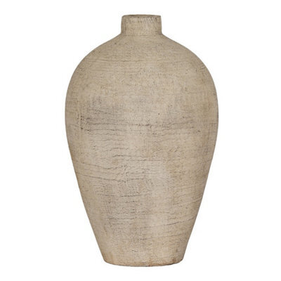 Hill Interiors Morrow Large Vase - Ceramic - L21 X W21 X H35 Cm - Cream - image 1