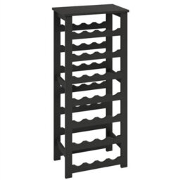 Urbn-Living Urbnliving 108Cm Height 7-Tier Black Wine Rack Freestanding Holds 28 Bottles Home Bar Stand - thumbnail 3