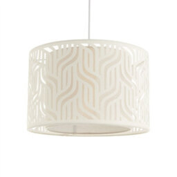 First Choice Lighting Set Of 2 Mylo - Taupe Linen Cut Out 35Cm Easy Fit Pendant Shades - thumbnail 2