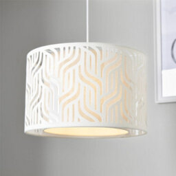 First Choice Lighting Set Of 2 Mylo - Taupe Linen Cut Out 35Cm Easy Fit Pendant Shades - thumbnail 9