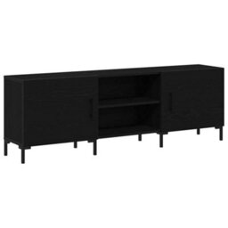 Walplus Tv Cabinet Black Oak 150 X 30 X 50 Cm Engineered Wood - thumbnail 2
