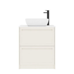Royal Bathrooms Royal Bathroom Elmore 700mm Classic White Freestanding Bathroom Vanity Unit 2 Drawer Plain White Worktop With Elva Basin - thumbnail 7