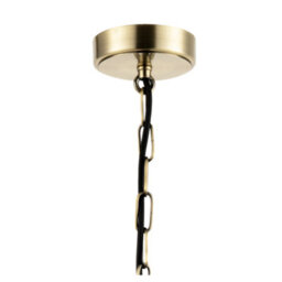 Happy Homewares Classic Lantern Pendant Light In Antique Brass With Clear Glass Sides - thumbnail 5