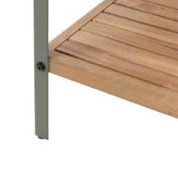 Wyld And Coco Outdoor Kitchen Island Brown Acacia Wood With Top Shelves, 50 X 80 X 92 Cm - thumbnail 7