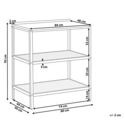 Wyld And Coco Outdoor Kitchen Island Brown Acacia Wood With Top Shelves, 50 X 80 X 92 Cm - thumbnail 4