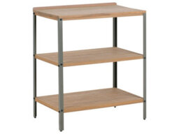 Wyld And Coco Outdoor Kitchen Island Brown Acacia Wood With Top Shelves, 50 X 80 X 92 Cm - thumbnail 3