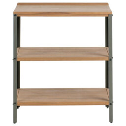 Wyld And Coco Outdoor Kitchen Island Brown Acacia Wood With Top Shelves, 50 X 80 X 92 Cm - thumbnail 1