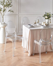 Beliani Set Of 4 Dining Chairs Merton Transparent - thumbnail 2