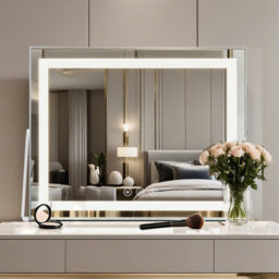 Hollywood Vanity Makeup Mirror 58X46Cm With Led Strip Lights, 3 Colour Modes, Dimmable Touch, 5X Magnifying Mirror - thumbnail 3