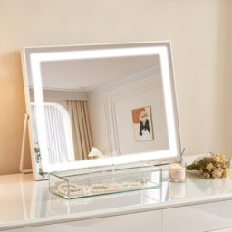 Hollywood Vanity Makeup Mirror 58X46Cm With Led Strip Lights, 3 Colour Modes, Dimmable Touch, 5X Magnifying Mirror - thumbnail 7