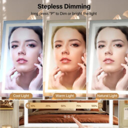 Hollywood Vanity Makeup Mirror 58X46Cm With Led Strip Lights, 3 Colour Modes, Dimmable Touch, 5X Magnifying Mirror - thumbnail 4