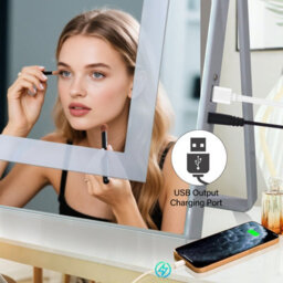 Hollywood Vanity Makeup Mirror 58X46Cm With Led Strip Lights, 3 Colour Modes, Dimmable Touch, 5X Magnifying Mirror - thumbnail 6