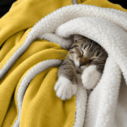 Moonlight Bedding Sherpa Fleece Throw Blanket Ochre King Soft Thick & Fluffy Reversible Throw For Sofa, Bed & Travel Blanket - thumbnail 2