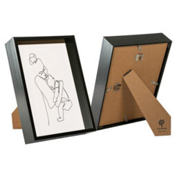 "Nicola Spring A4 (8 X 12"") Deep Photo Frames - Black - 3D Deep Box Picture Frame Portrait Display Case (31 X 22Cm) - Set Of 2" - thumbnail 1