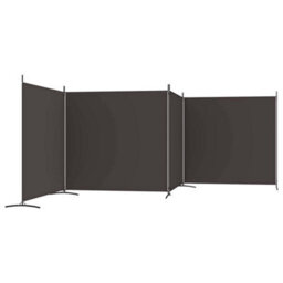 Berkfield Durable 4-Panel Room Divider Brown 698X180 Cm Fabric - thumbnail 5