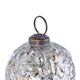 Beliani Set Of 6 Baubles Argentin Glass Silver - thumbnail 9