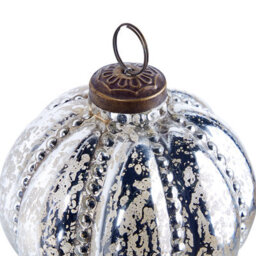 Beliani Set Of 6 Baubles Argentin Glass Silver - thumbnail 8