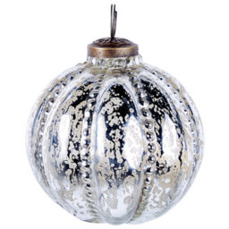 Beliani Set Of 6 Baubles Argentin Glass Silver - thumbnail 5