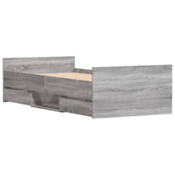 Berkfield Bed Frame With Headboard And Footboard Grey Sonoma 90X190 Cm - thumbnail 8