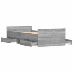 Berkfield Bed Frame With Headboard And Footboard Grey Sonoma 90X190 Cm - thumbnail 5