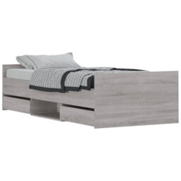 Berkfield Bed Frame With Headboard And Footboard Grey Sonoma 90X190 Cm - thumbnail 2