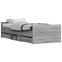 Berkfield Bed Frame With Headboard And Footboard Grey Sonoma 90X190 Cm - thumbnail 3