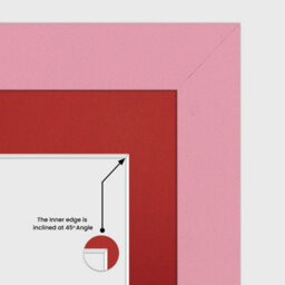 AK Frames 20X16 Pastel Pink Modern Multi Photo Frame With Crimson Mount - Holds 9 Apertures (2X) 7X5, (7X) 6X4 Photos - thumbnail 7