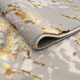 Smart Living Luxury Soft Modern Shimmer Sunset Rug For Living & Bedroom - Ochre - 80 X 150 Cm - thumbnail 2