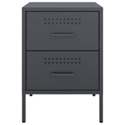Berkfield Bedside Cabinets 2 Pcs Anthracite 36X39X50.5 Cm Steel - thumbnail 6