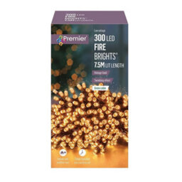 Premier Decorations Limited 300 Led Twinkling Christmas String Lights Premier Timer Lights Vintage Gold 7.5M - thumbnail 1