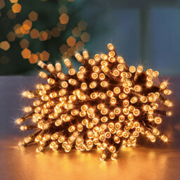 Premier Decorations Limited 300 Led Twinkling Christmas String Lights Premier Timer Lights Vintage Gold 7.5M - thumbnail 2