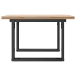 Berkfield Coffee Table O-Frame 70X70X40.5 Cm Solid Wood Pine And Steel - thumbnail 5