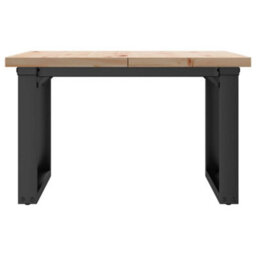 Berkfield Coffee Table O-Frame 70X70X40.5 Cm Solid Wood Pine And Steel - thumbnail 4