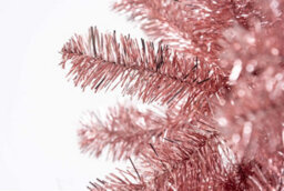 Shatchi 7Ft Rose Gold Christmas Tree Shiny Tinsels - thumbnail 2