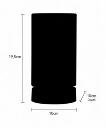 Lighting Supermarket Opera Cylinder Chrome Plinth Table Lamp With White Silk String Shade - thumbnail 4