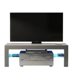 Tv Unit 130Cm Sideboard Cabinet Cupboard Tv Stand High Gloss Doors - Dark Grey - thumbnail 3