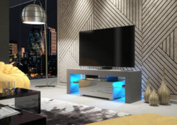 Tv Unit 130Cm Sideboard Cabinet Cupboard Tv Stand High Gloss Doors - Dark Grey - thumbnail 6