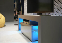 Tv Unit 130Cm Sideboard Cabinet Cupboard Tv Stand High Gloss Doors - Dark Grey - thumbnail 8