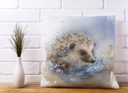 Warren Reed Designer Hedgehog Watercolour Cushions 45Cm X 45Cm - thumbnail 2