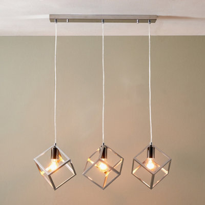 Pacific Lifestyle Alessio Shiny Nickel Metal 3 Cube Pendant - image 1