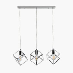 Pacific Lifestyle Alessio Shiny Nickel Metal 3 Cube Pendant - thumbnail 3