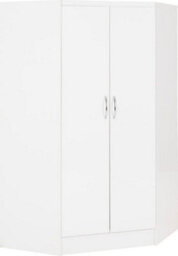 Seconique Nevada 2 Door Corner Wardrobe In White Gloss Finish - thumbnail 2